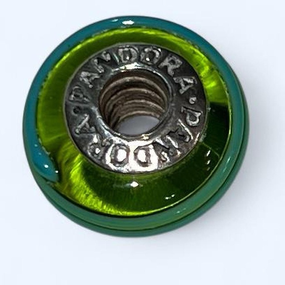 Pandora Murano Glass Green and Blue Charm - Picture 3 of 9